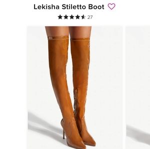 Thigh High Camel Boots size 12 NEW